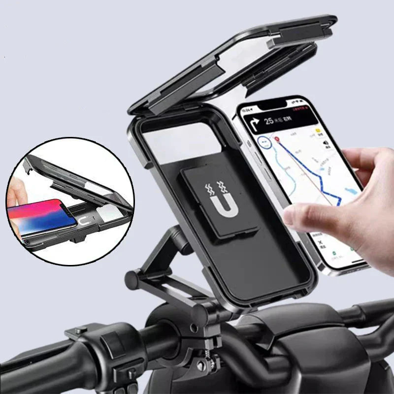 RideCharge Pro – Waterdichte Telefoonhouder met USB- en 15W Draadloos Opladen voor Fiets en E-Bike