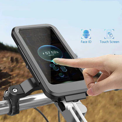 RideCharge Pro – Waterdichte Telefoonhouder met USB- en 15W Draadloos Opladen voor Fiets en E-Bike