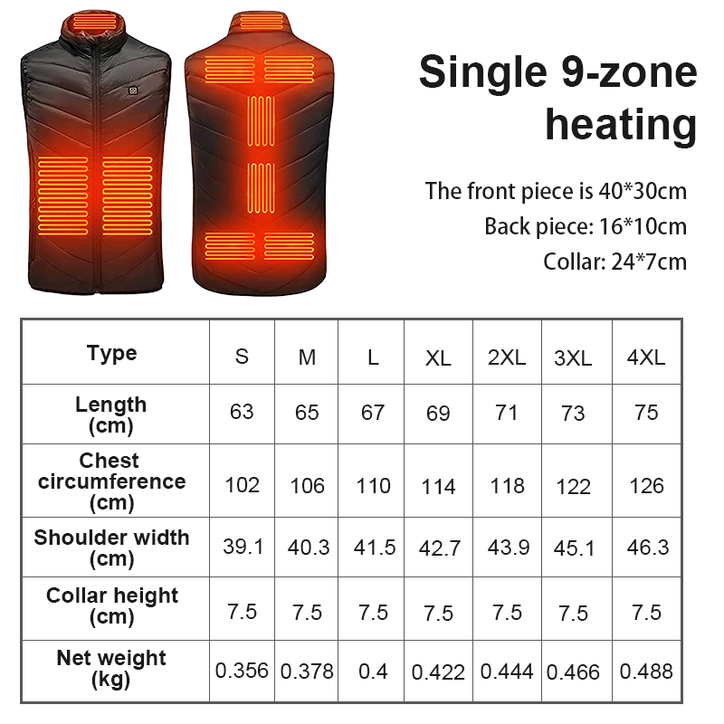 WarmteVest Nordic – oplaadbare uniseks bodywarmer met 4 warmtezones