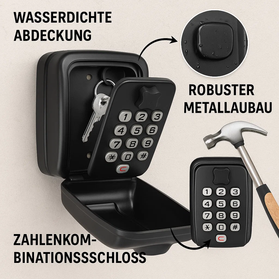 KeyGuard Buitenkluis – Weerbestendige Wandgemonteerde Sleutelkast