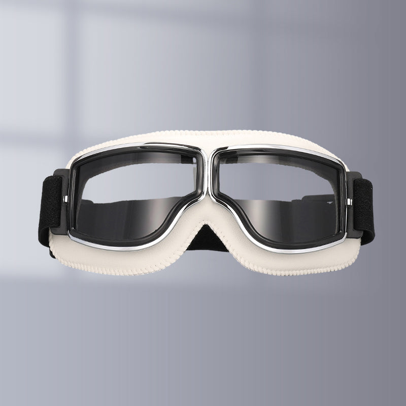 RoadRider | Vintage Motorbril met Verwisselbare Lenzen en Comfortpadding