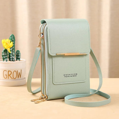 Compacte Crossbody Schoudertas met Antidiefstal – Waterdicht Telefoonvak – PU Leer – Meerdere Kleuren