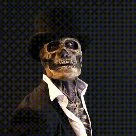 Realistische Skelet Gezichtsmasker Kostuum voor Halloween