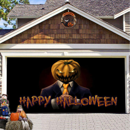 Halloween Garagedeur Decoratie Banner - Griezelige Sfeer in Minuten