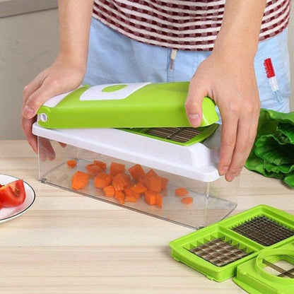 SlicePro 12-in-1 Groentesnijder – Multifunctioneel Snij- en Raspsysteem voor de Keuken