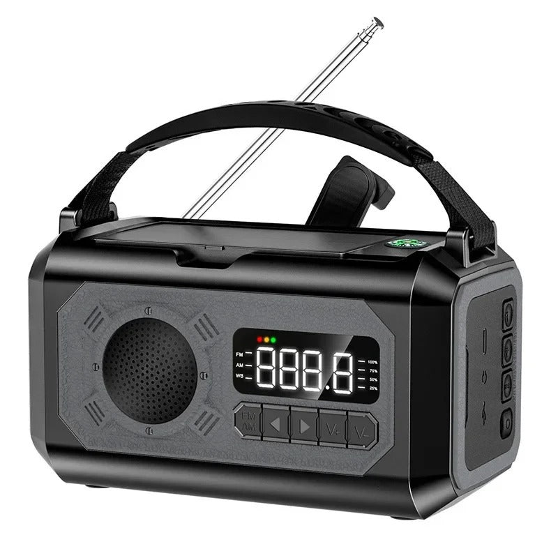 StormGuard Weerradio – 12000mAh Noodradio met Powerbank, Dubbel Zonnepaneel en NOAA