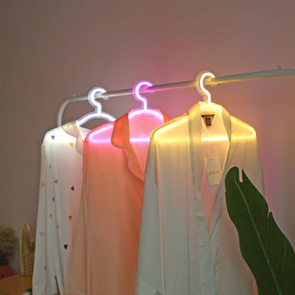 LichtHanger LED Kledinghanger – Oplaadbare Verlichte Hanger met Luxe Neongloed