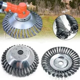 SteelTwist Onkruidborstel – 360° Trimmerblad van Gevlochten Staal (15 cm)