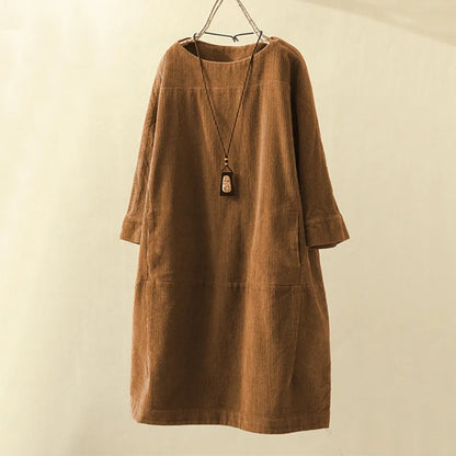Veloura Vintage Midi Jurk Dames