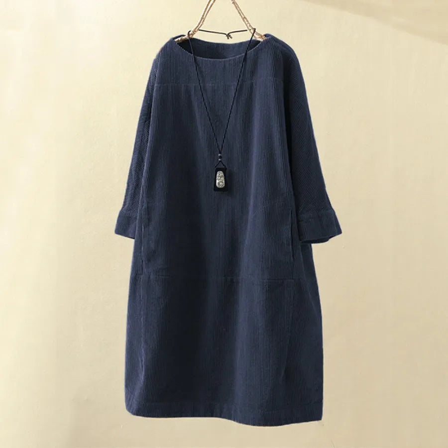Veloura Vintage Midi Jurk Dames