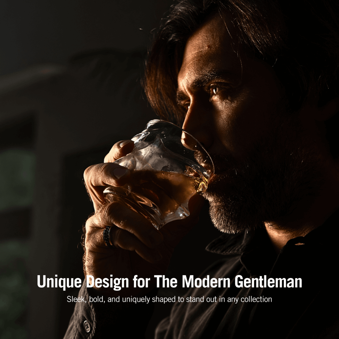 Golfstructuur Kristallen Whiskeyglas – Japanse Vakmanschap voor Optimale Grip en Smaakbeleving