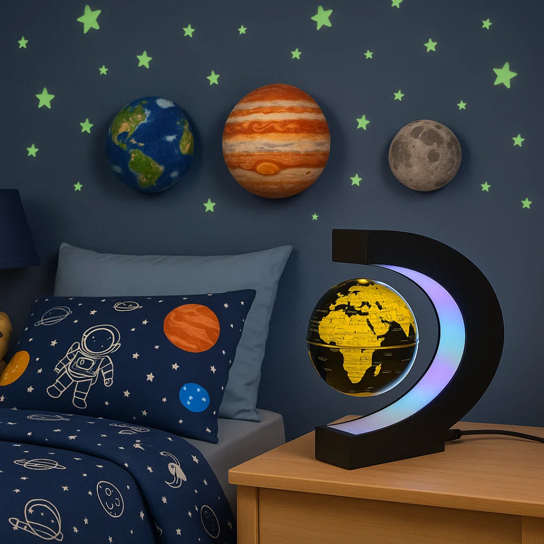 AstroGlobe LED Wereldbol – Zwevende Globe Lamp met Magnetische Ophanging