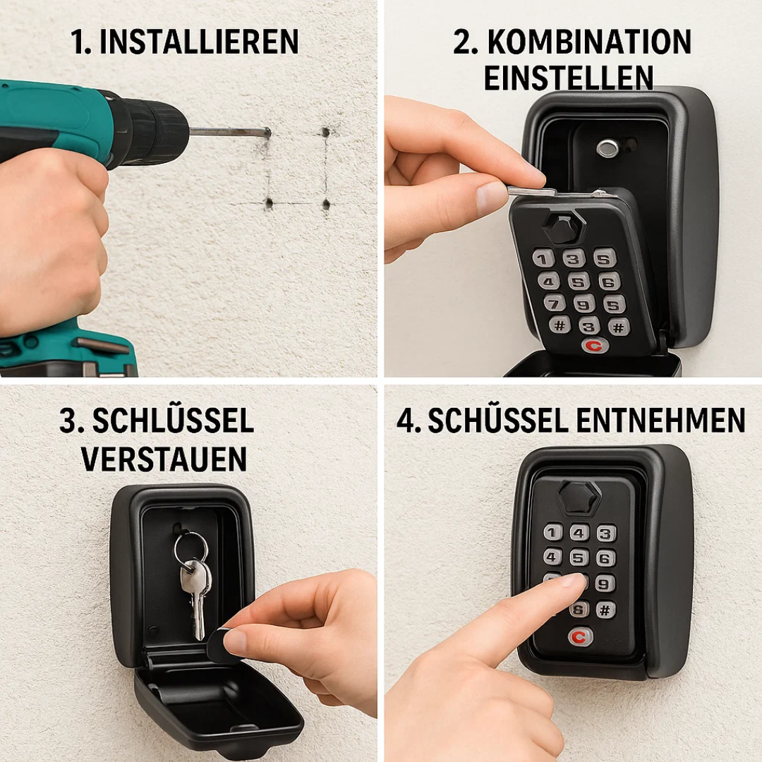 KeyGuard Buitenkluis – Weerbestendige Wandgemonteerde Sleutelkast