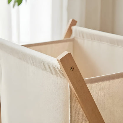Opvouwbare houten wasmand – Massief hout, decoratief en functioneel