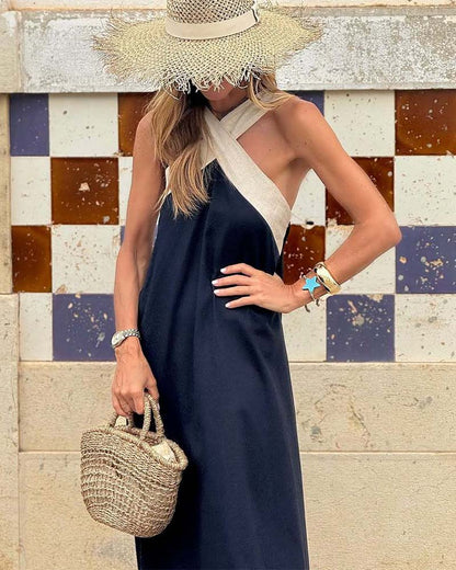 Veloria Halter Midi Jurk Dames