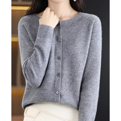 Luxe Merino Kasjmier Knooptrui - Zachte Comfort Trui