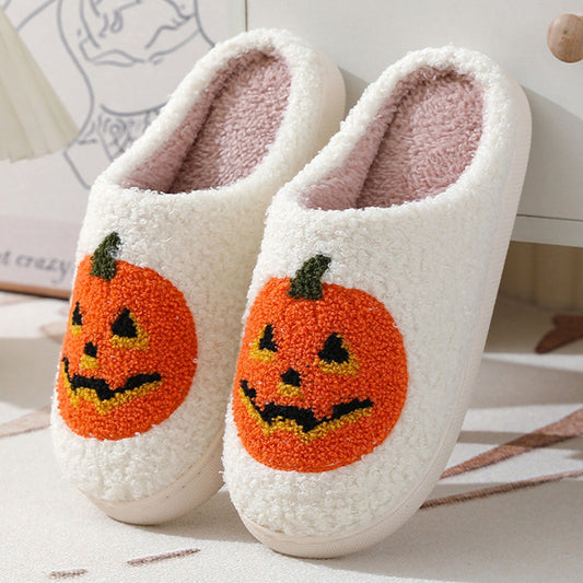 Halloween Pantoffels – Warme Sloffen met Pompoen Design