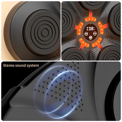RitmeBox Wandtrainer – Slimme Bluetooth Boksmachine met Muziek & LED-reactie