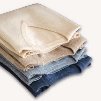 Heren Luxe Cashmere V-Hals Trui – Zacht, Elegant en Ademend