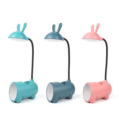 LumoBun Tafellamp – Schattige LED Bureaulamp met Penhouder en USB-aansluiting