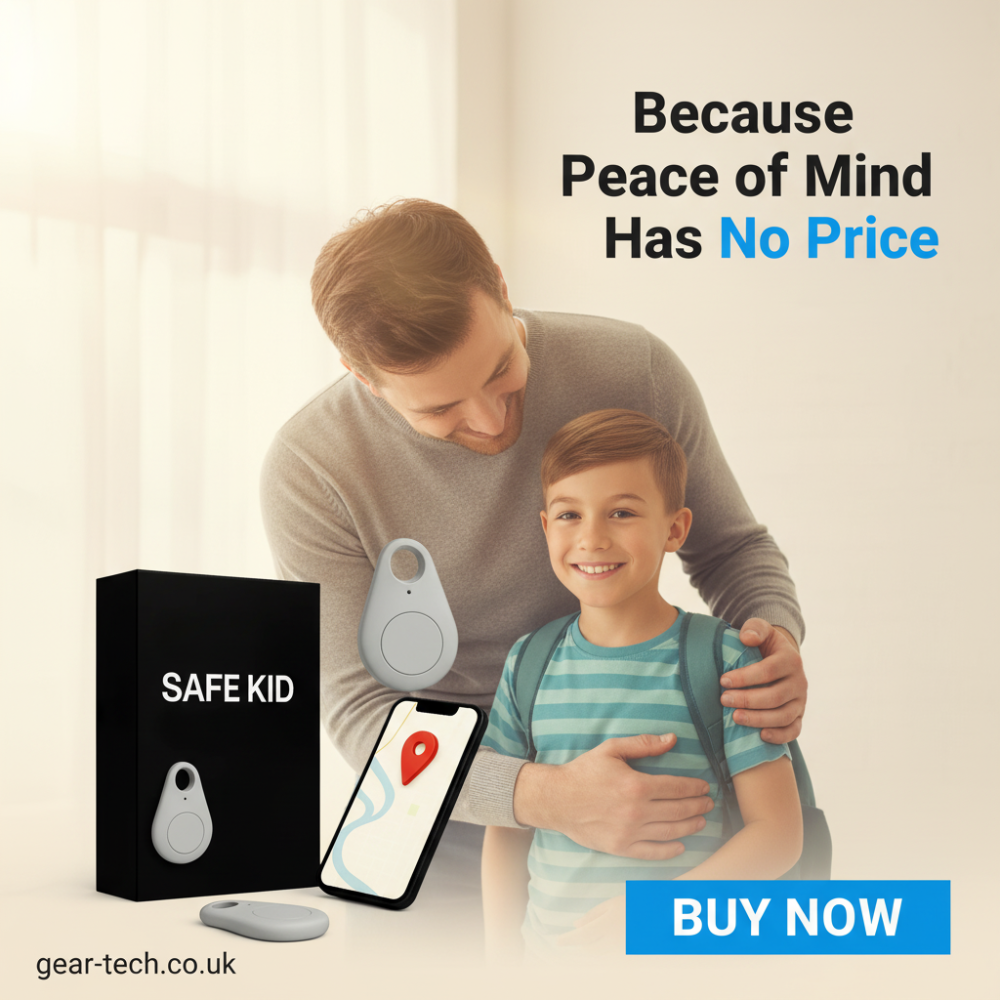 Kindveiligheid GPS-Locator met SOS-Functie – Waterdicht, Real-Time Tracking & Gratis App