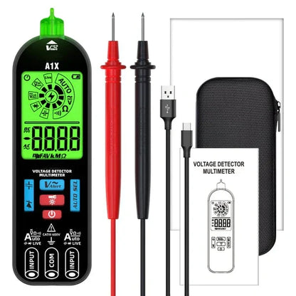SmartVolt A1X Digitale Multimeter – Met Contactloze Spanningsdetectie & LCD-display