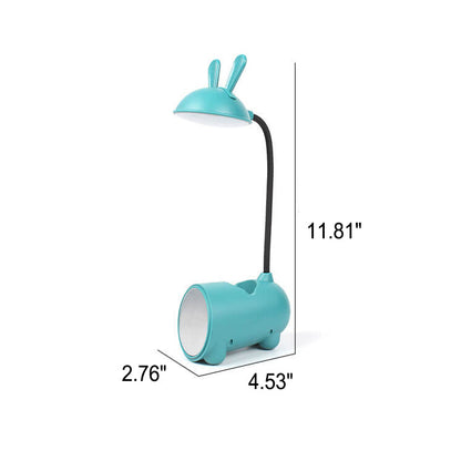 LumoBun Tafellamp – Schattige LED Bureaulamp met Penhouder en USB-aansluiting