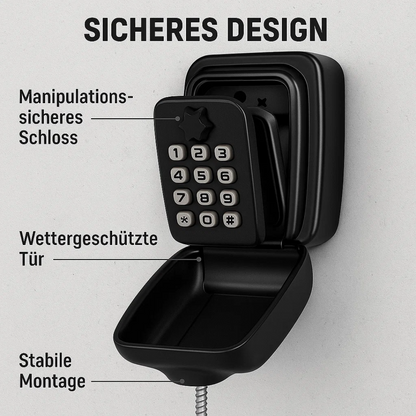 KeyGuard Buitenkluis – Weerbestendige Wandgemonteerde Sleutelkast