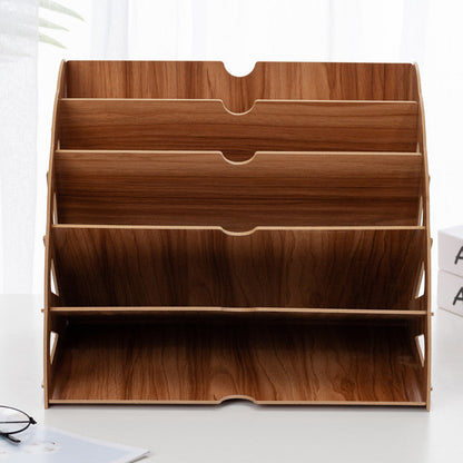 Houten Bureau Organizer met 5 Lagen – Waaierdesign MDF