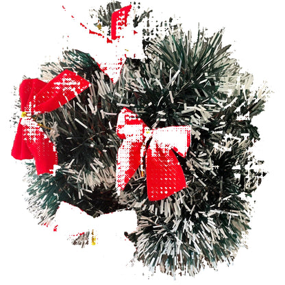 LumaTinsel LED Kerstslinger – Set van 2 Draadloze Metallic Slingerlampen met Warme Verlichting