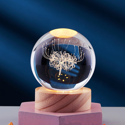 3D LED Nachtlamp met Kristallen Design
