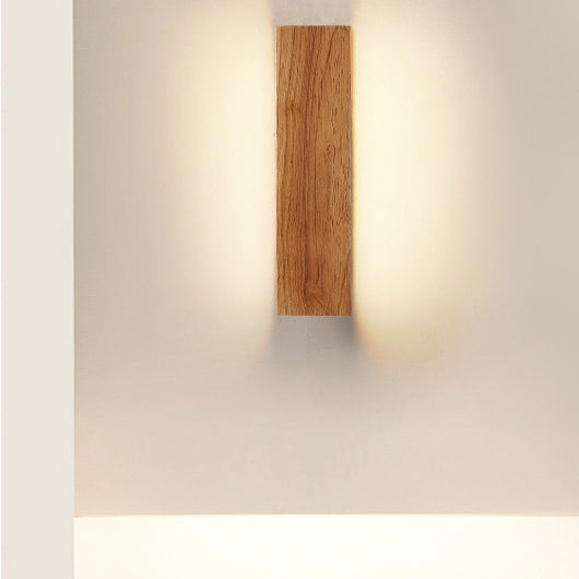 Wandlamp met Houtlook – OakBeam LED Verlichting voor Slaapkamer of Woonruimte