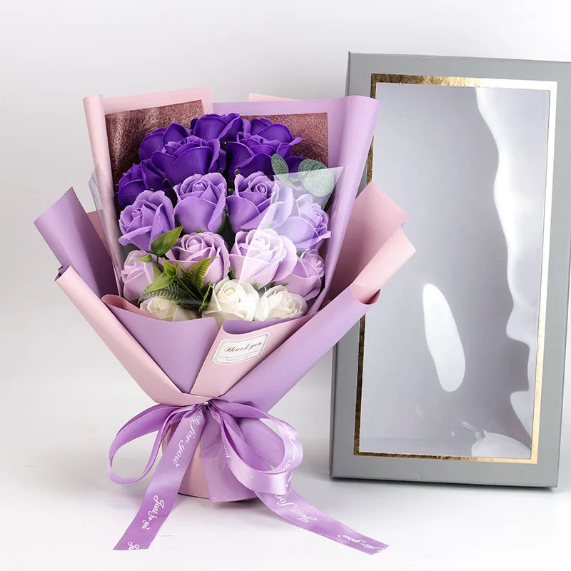 RoosLief zeepbloemen – Duurzaam romantisch boeket met geur en elegantie