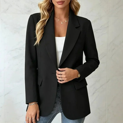 Elegante lange blazer met reverskraag - Comfortabel en stijlvol