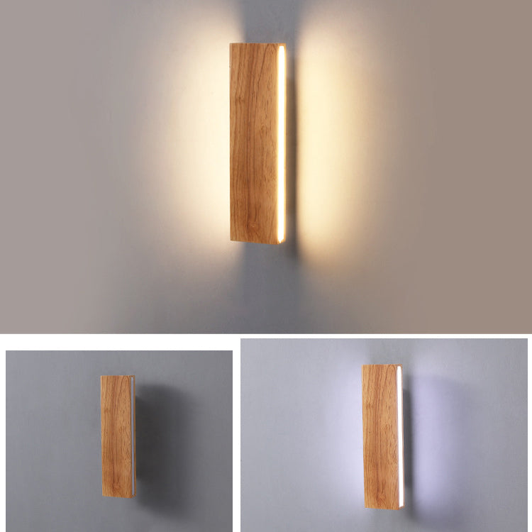 Wandlamp met Houtlook – OakBeam LED Verlichting voor Slaapkamer of Woonruimte