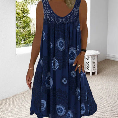 Zolanya mouwloze zomerjurk met kleurrijke print – Licht, elegant en veelzijdig