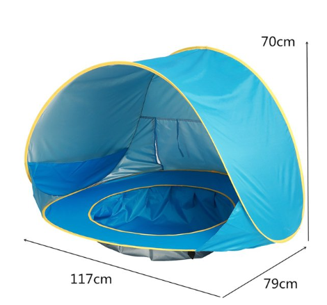 ZonNest Pop-up Baby Strandtent met Verkoelend Waterbadje