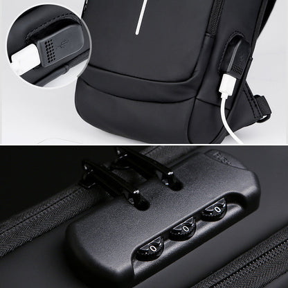 Veilige USB-schoudertas Oxford met TSA-sluiting