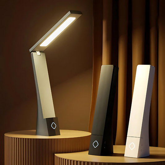 LumiFold LED Tafellamp Opvouwbaar Dimbaar Aluminium Bureaulamp 35 cm