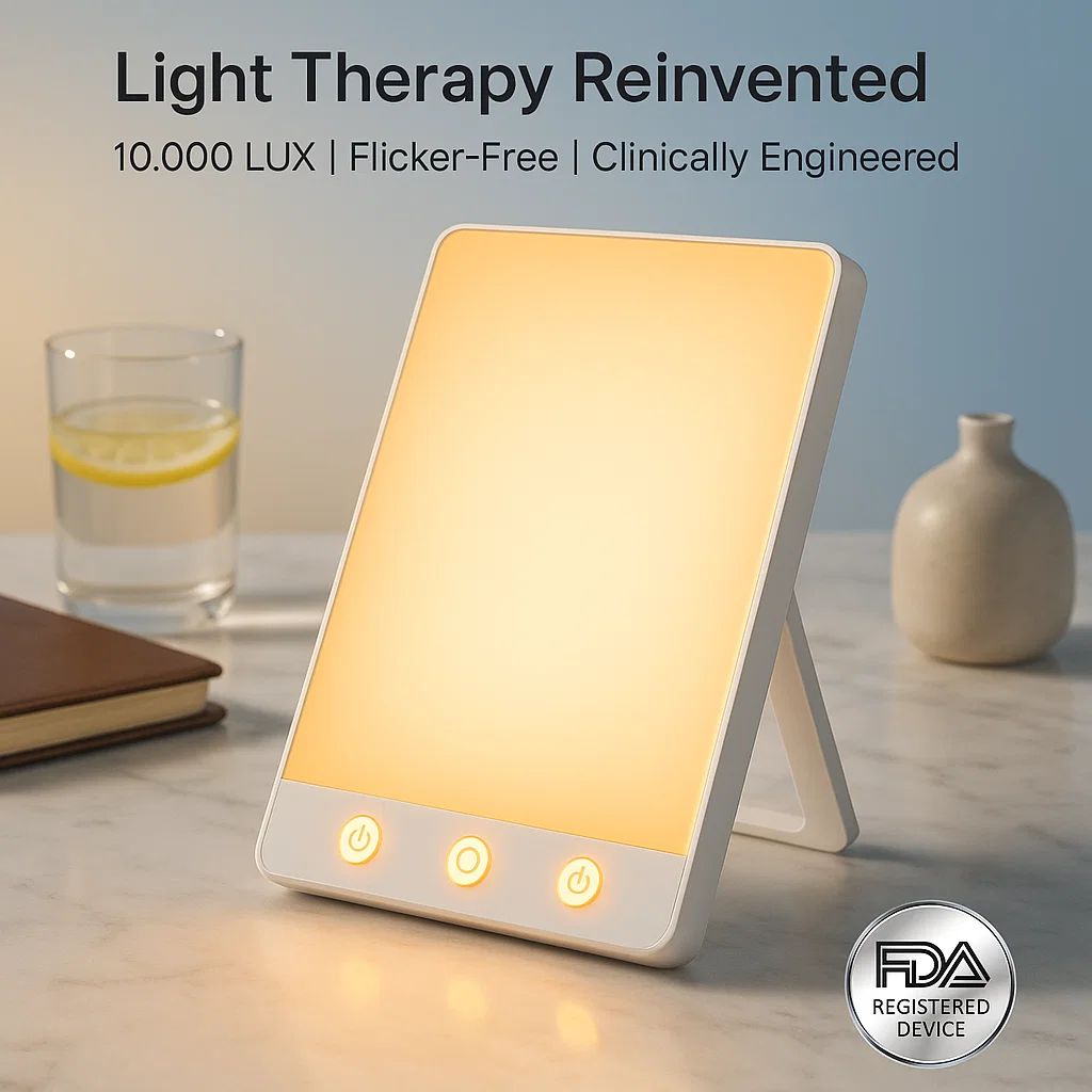 10.000 Lux SAD Lichttherapielamp met Verstelbare Helderheid en Timer