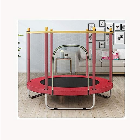 SpringVrolk Kindertrampoline – Met Veiligheidsnet & Beschermrand (Tot 100 kg)