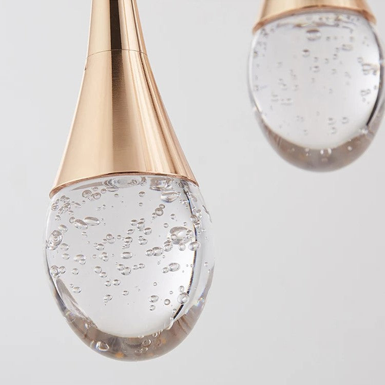 Druppelvormige glazen hanglamp met warmwit licht - 3000K