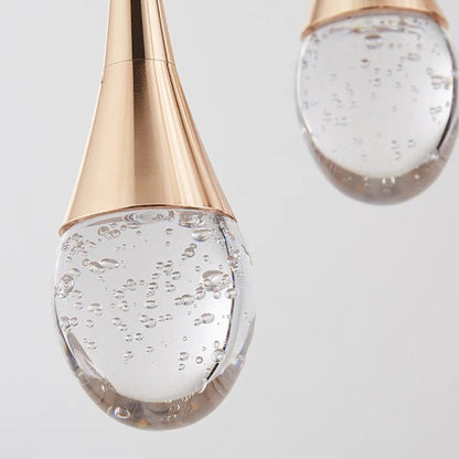 Druppelvormige glazen hanglamp met warmwit licht - 3000K