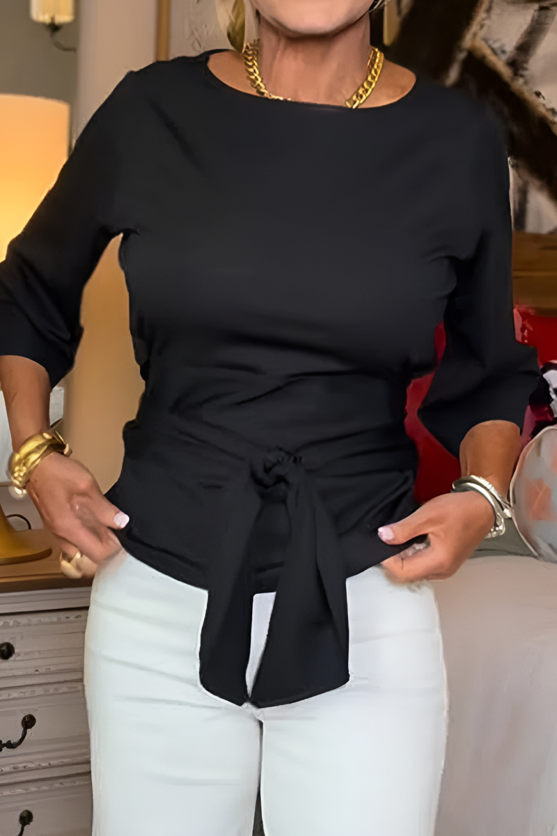 Elegante Strik Taille Blouse - Verstelbare Pasvorm