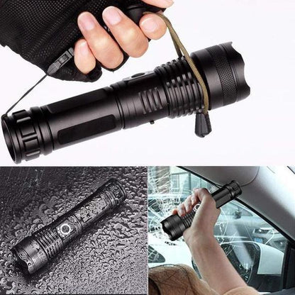 Professionele High-Performance LED-Zaklamp met Actieve Koeling | 100.000 Lumen | 2.350m Bereik | 18x CREE XHP70.2 | OLED-Display | IP68