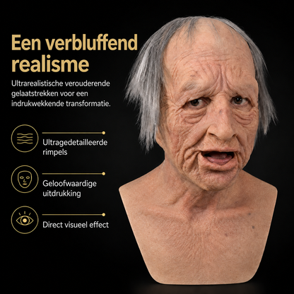 Realistische Siliconen Ouderdomsmasker voor Vermomming en Cosplay