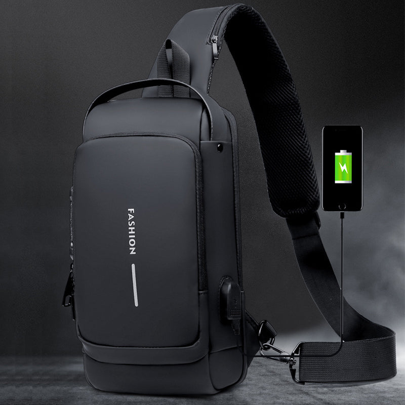 Veilige USB-schoudertas Oxford met TSA-sluiting