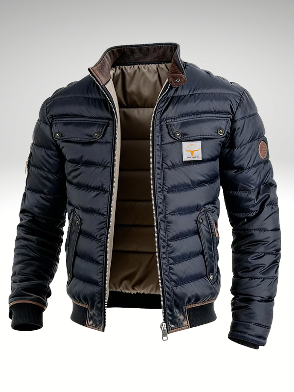 Moderne Korte Winterjas met Gewatteerde Voering