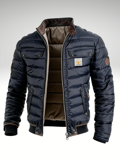 Moderne Korte Winterjas met Gewatteerde Voering