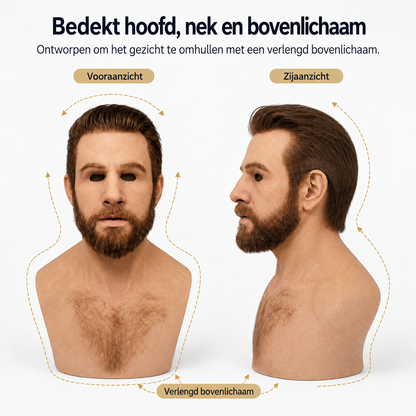 Realistische Siliconen Ouderdomsmasker voor Vermomming en Cosplay